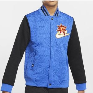 NIKE Boys DNA Bomber Baseball Jacket Size Large